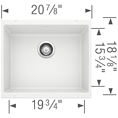 Blanco 513426 Silgranit Blancoprecis Single Large Bowl, White #TOP2