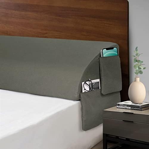 Blumir Queen Size Bed Wedge Pillow/Mattress Wedge/Headboard Pillow//Bolster Pillow Close The Gap Between Your Mattress and Headboard(60"x10"x6")