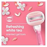 Gillette Venus ComfortGlide White Tea Women's Razor Refills, 4 Refill Cartridges, Fits Venus Reusable Razor Handles, 3-Bladed with Built-in Shave Gel Bars, Holiday Gifts for Women - Image 4