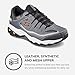 Skechers Men's Afterburn M. Fit Fashion Sneakers – Leather Upper, Memory Foam Insole, Rubber Outsole, Charcoal/Gray, 10.5 X-Wide