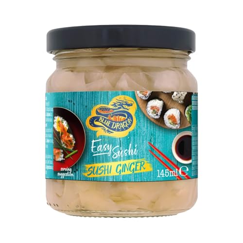 Blue Dragon - Jengibre para sushi Blue Dragon, 145 g, 6 unidades