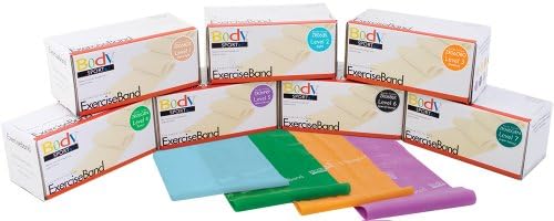 Miniatura 8 de BodySport - Banda de ejercicio, 5 pulgadas x 6 yardas, bandas de resistencia profesionales para ejercicios de fitness y gimnasio en casa, equipo de