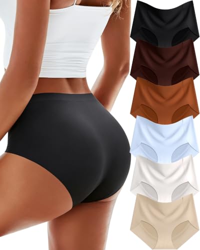 DWGVVX 6 Pack Womens Underwear Seamless Sexy Full Coverage overnight delivery item amazon haul sale Clearance Haul today deals prime