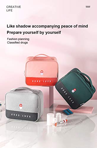 Lovbuy Organizador de medicamentos, caixa de medicamentos espessa de grande capacidade para casa, or