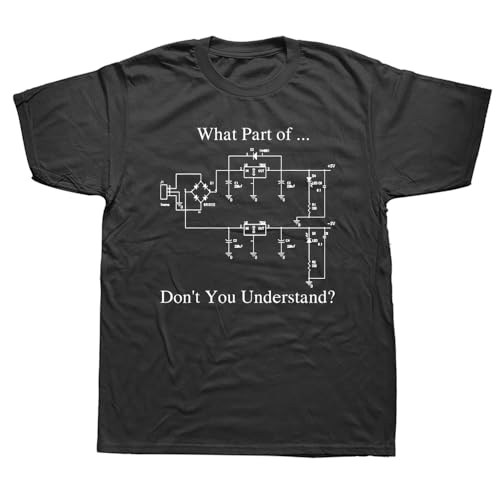 AYTAPUGE Electrical Engineer What Part of Don't You Understand T Shirt Funny Sarcasm Engineering Gifts Printed T-Shirt Men Black XXL