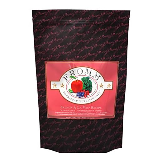 Fromm Four-Star Nutritionals Salmon A La Veg Dog Food - Premium Dry Dog Food - Salmon Recipe - 4 lb