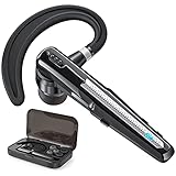 Honshoop Headset mit Mikrofon, Bluetooth Kopfhörer Kabellos, Noice Cancelling, In Ear Freisprech Headset Wireless kompatibel mit iPhone Android Handy PC, für Office Fahren