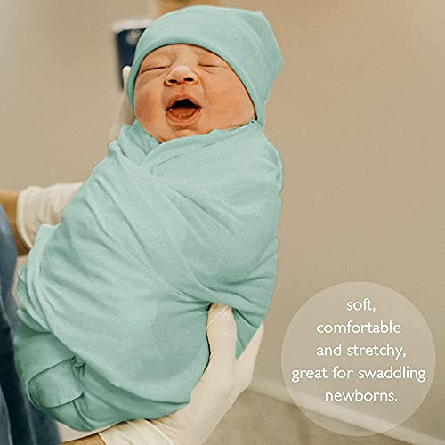 Owlowla Swaddle Blanket And Hat Set Newborn Swaddle Wrap Baby Receiving Blanket For Baby Boys Girls(Sage) #TOP4