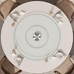 Lazy Susan 30.7 inch Glass Turntable Dining Table Large Round Serving Plate Tabletop Rotating Tray with Swivel Assist System Silent & Smooth Spin (78cm / 30.7in) - Image 2