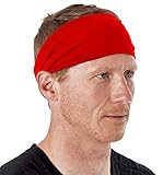 Mens Headband - Sweat Band Workout Head Bands Sports Sweatbands Hair Band for Running, Yoga,...