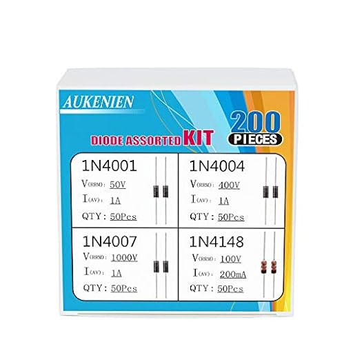 AUKENIEN 4 Valor 200 Piezas Kit Surtido de Diodos Diodo de Conmutación 1N4148 IN4148 Diodo Rectificador 1N4001 IN4001 1N4004 IN4004 1N4007 IN4007 | Ya disponible en tu tienda friki favorita! En mundofriki.es! AUKENIEN 4 Valor 200 Piezas Kit Surtido de Diodos Diodo de Conmutación 1N4148 IN4148 Diodo Rectificador 1N4001 IN4001 1N4004 IN4004 1N4007 IN4007 | Ya disponible en tu tienda friki favorita! En mundofriki.es!