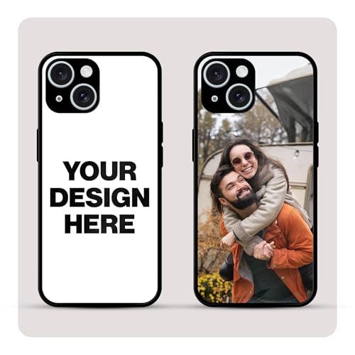 Image of Personalized Back Cover for iPhone 13 Mini | Design Your Own Case with Name, Photo or Logo | PrintShield Hybrid Cover with Soft TPU Grip, Anti-Skid Sides & Scratch Protection