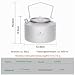 Boundless Voyage Teekanne aus Titan, für Outdoor Camping, ultraleicht große Kapazität Der Titan-Wasserkocher, mit klappbarem Griff, 1L (Grau)