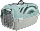 TRIXIE Transportbox Capri 3 Open Top – Transportbox für Hunde und Katzen bis 12kg – Tragebox für Haustiere, mit Metalltür vorne und praktischem Metallgitter Oben für einfachen Zugang - 39869