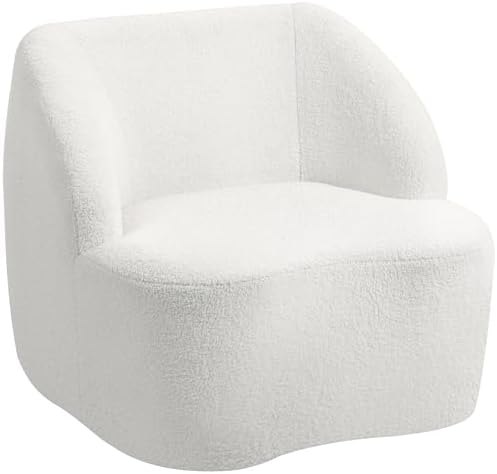 HOMCOM Sillón Tapizado en Borreguito Sillón de Salón de 81 cm con...