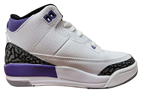 Little Kid's Jordan 3 Retro Dark Iris Wht/Black-Dark Iris (DM0966 105) - 12.52