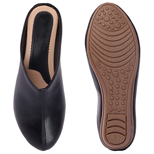 Image of Comfortable Women's Slip-on Wedge Back Open Mules Shoes & Sandals