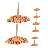 Amplificateur de jeu créatif : la forme unique coquille encourage jeu imaginatif, ce qui en fait un ajout aux jouets pour enfants ou aux projets d'artisanat, petit panier tissé avec poignée, mini paniers tissés pour maison de poupée