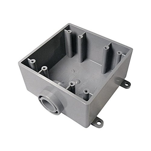 Cantex Outdoor Switch/Outlet Box Fse Pvc 1/2 " Openings, 2 Gang Bulk
