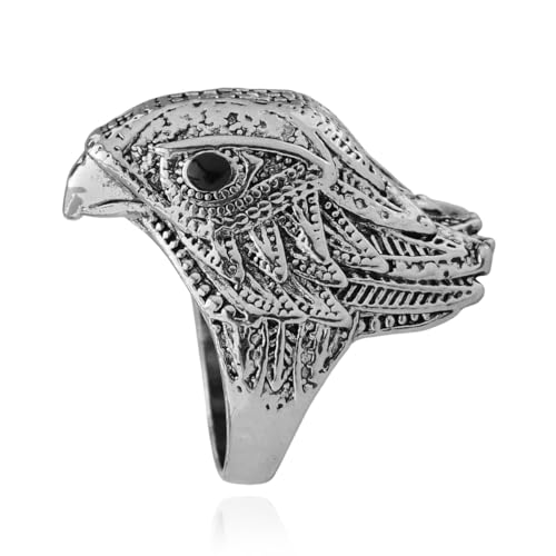 Bague aigle homme en acier style celtique aux détails gravés
