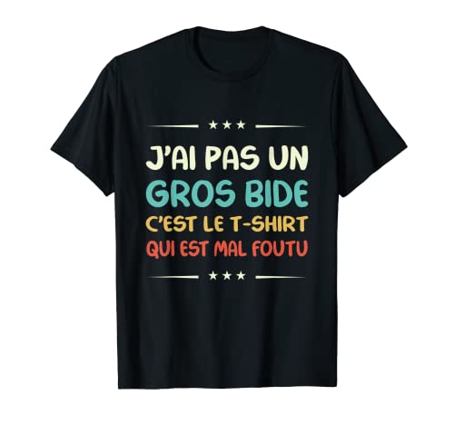 Idée Originale Humour Homme Gros Ventre Drôle Gros Bide Noël T-Shirt