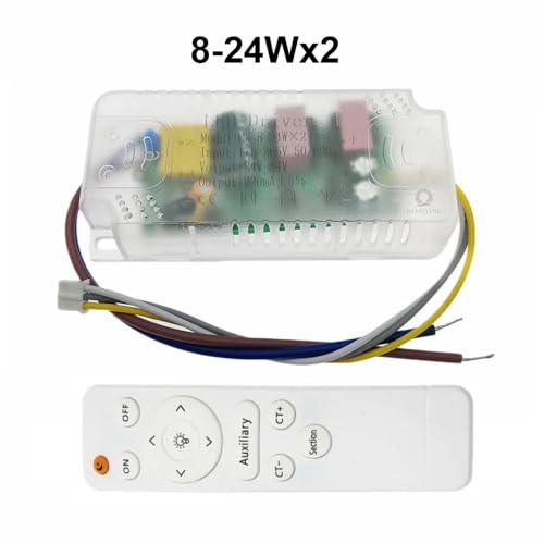 Transformateur LED 8-24W x2 pour plafonnier avec télécommande infrarouge