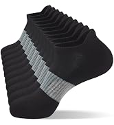 FYTUTESE Ankle Running Socks for Men with Cushion 5 Pack Mens Athletic Cushioned Low Cut Cotton S...