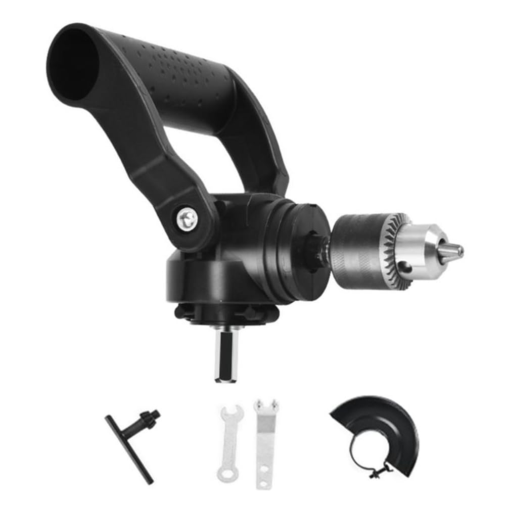IJSDNVJNDX Right-Angled Drill Attachment with 90 Degree Chuck and Handle for Woodworking Projects