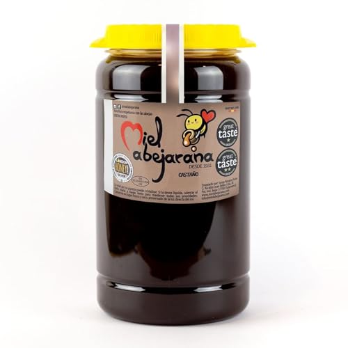Miel de Castaño 2 kg Cruda Sin Filtrar Ni Pasteurizar Pura de Abeja y Natural Conserva sus Propiedades al ser Recolectada en Frio Sabor Suave y Equilibrado Origen España Envase Reutilizable