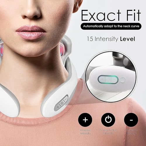 Image of Electric Neck Massager with Heat | Pain Relief Deep Tissue, Intelligent High-End Shiatsu Vibrating Neck Massage | Electric Massager for Neck Relaxation, Wireless Massager for Home and Office (Stanard)