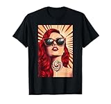 harley davidson pin up girl t shirt Retro-Look Pin Up Mädchen Sonnenbrille Lolli Rockabilly Rock, Girl Power, Copyright, Gay, Pride, Lgbt, Kleidung, Unterstützung, Stolz, LGBT, Girl Power, Pin Up, Rosie the Riveter