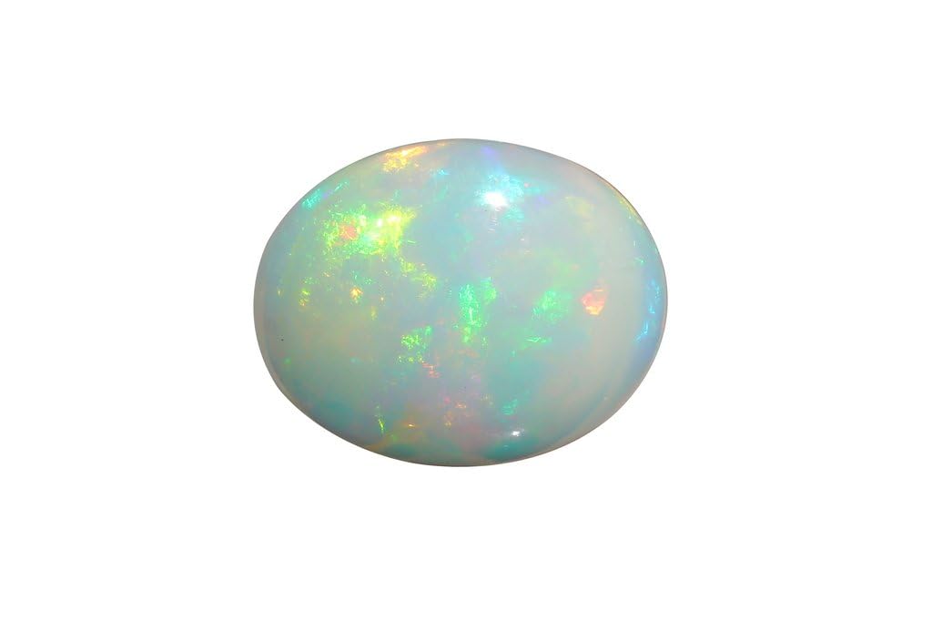 Ópalo etíope de fuego natural Cabujón Piedra preciosa natural Forma ovalada Tamaño 13,2x10,4x4,1 mm Peso 2,4 cts