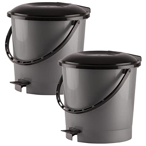 Kuber Industries Multiuses Plastic Pedal Dustbin, Waste Bin, Trash Can With Handle, 7...