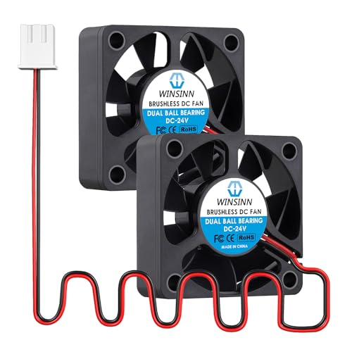 Ventilador 24V 5015 WINSINN de 50mm con doble cojinete de bolas para refrigeración de dos pines