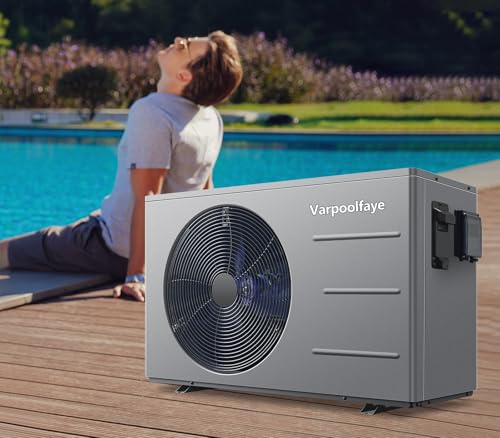 40000 BTU Electric Pool Heater For Inground Pools 12000 Gallon Swimming Pool Heat Pump Above Ground Pool Heater Heating Cooling WiFi Control Schedule 220V