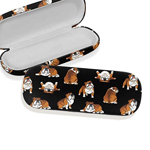 Image of WIRESTER Hard Shell Eyeglasses Case, Clamshell Sunglasses Holder Protective Cover with Microfiber Cloth