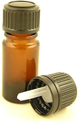 Glass Bottles Amber Kingston with Tamper Evident Dropper Cap 5ml Each