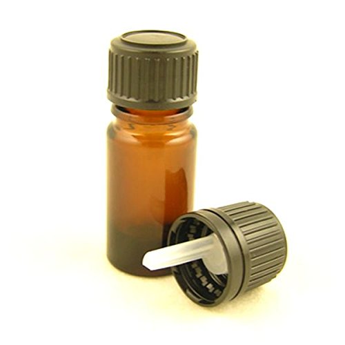 Glass Bottles Amber Kingston with Tamper Evident Dropper Cap 5ml Each
