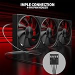 upHere 360mm All-in-One Computer Case Fan with PWM 4-Pin Interface High Performance Cooling Low Noise for Enhanced PC Cooling U3K3 - Image 2