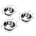 Vdaxvme Stainless Steel Pet Hanging Bowl Cats Collection Cage Food and Water for Outdoor Traveling Portable