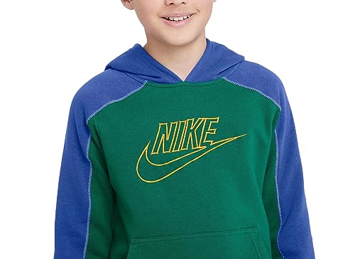 Nike ke Big Kids Boys' Amplify Sportswear Pullover Hoodie (Malachite/Game Royal, Large)3