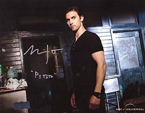 Milo Ventimiglia Autographed/Signed Heros, Dark Background, 8x10 Photo With "Peter" Inscription