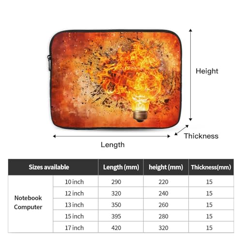 Exploding Bulbs Laptop Sleeve Case 15 Inch Suitable For Notebook Computer Tablet Traveling Carrying Simple Case4