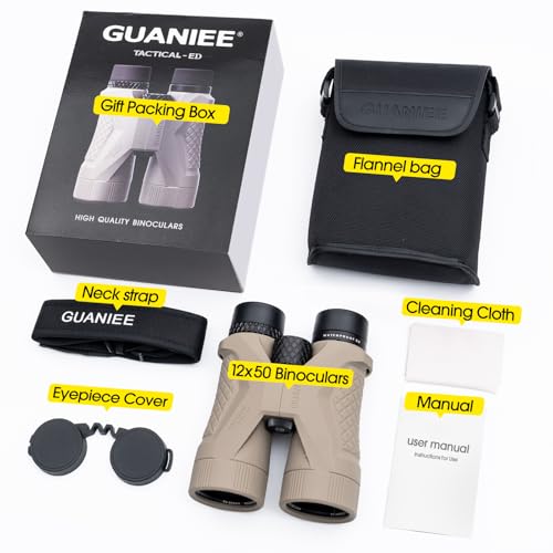 Binoculares 12x50 alta potencia para adultos resistentes miniatura 7