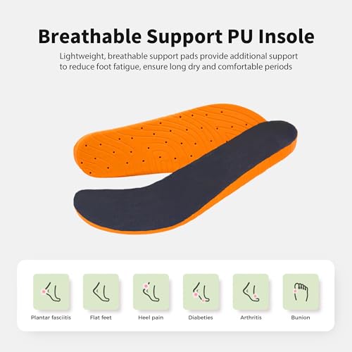 IIV Mens Wide Toe Box Walking Shoes | Zero Drop Sole | Arch Support Insole | Wide Minimalist Slip On Tennis Sneakers3