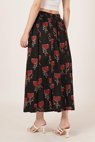 Image of COTLAND Fashions Jaipuri Cotton Printed Flared Palazzo Pants for Women