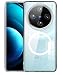 Produktbild GIOPUEY Magnetische Handyhülle für VIVO X100 Pro Hülle, Case Kompatibel mit MagSafe, Transparent PC Zurück + TPU Bumper Stoßfeste Schutzhülle - Clear