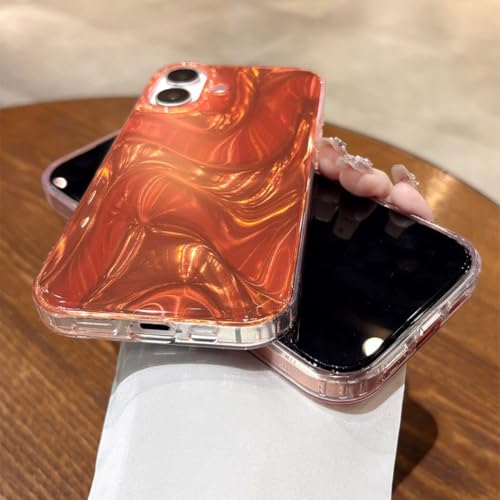 Coque silicone vagues iPhone 17 Pro Max orange dégradé souple
