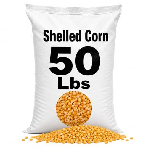 EasyGo Product Shelled Corn Indiana Grown Feed Corn Wildlife Feeding Squirrels Deer Birds Chickens Ducks Rabbits Geese and More 50 Pounds