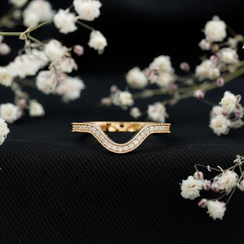 Certified Moissanite Enhancer Wedding Band D-Vs1 Quality, Moissanite Stackable Band For Women - Ready To Gift4